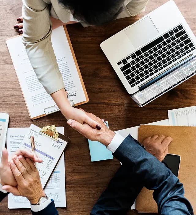 An OnPoint adviser meeting with a client